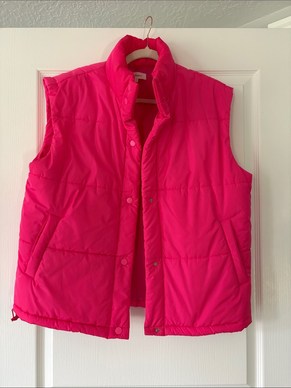bohme Hot Pink Puffer Vest